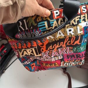 Karl Lagerfeld Colorful Graphic Text Tote